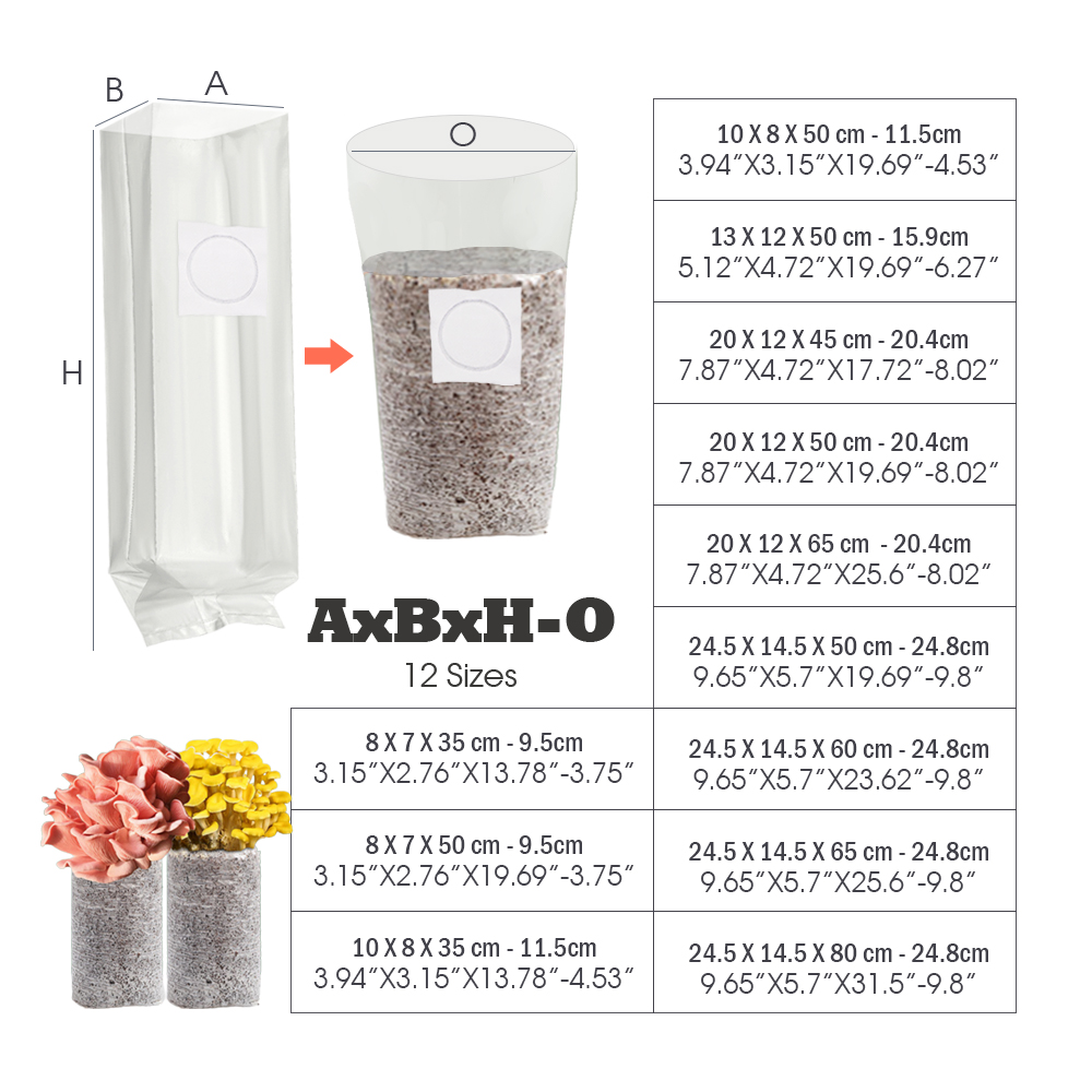 10 Stück 0,08 mm dicke, autokl – Mushroom Spawn Bag Bewertung und Preis