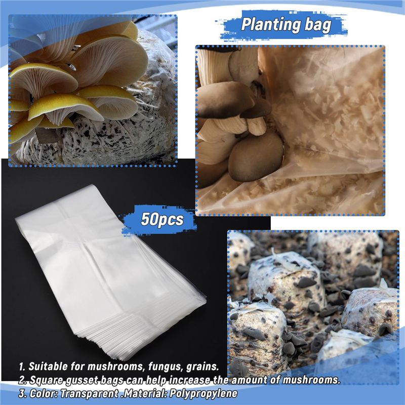 ABSJ-50 Stück 10x20 Zoll PVC P – Mushroom Spawn Bag Bewertung und Preis