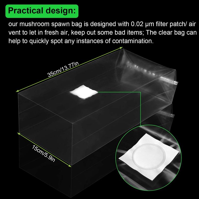 100 Stück Pilzzuchtbeutel, Dic – Mushroom Spawn Bag Bewertung und Preis